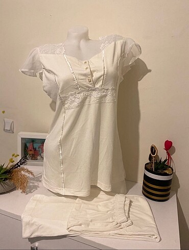 Çeyizlik pijama takımı sıfır ürün