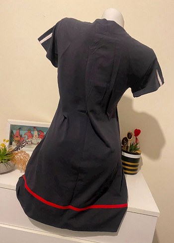 Düğmeli Siyah Gotik Desenli Kedi Kıyafeti - Görsel 3