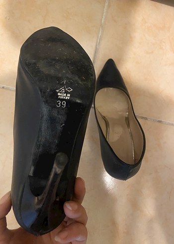 Siyah Klasik Stiletto Topuklu Kadın Ayakkabı - Görsel 5