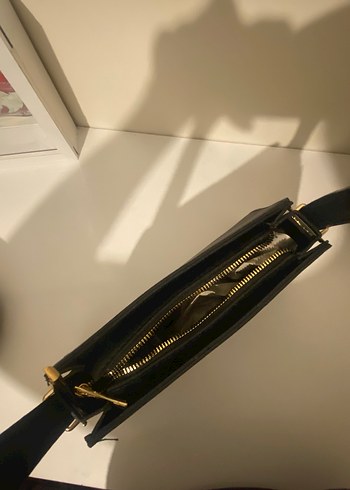 Siyah Deri Tokalı Kadın Çanta - Görsel 5