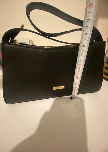 Siyah Deri Tokalı Kadın Çanta - Görsel 10