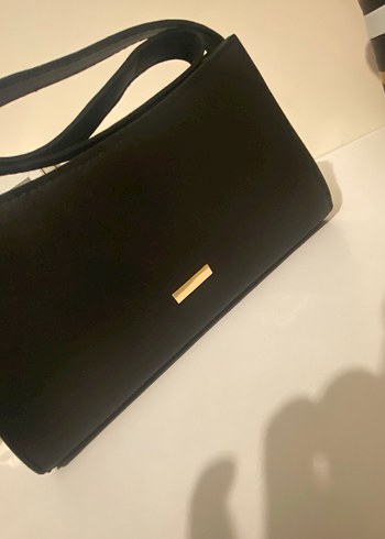 Siyah Deri Tokalı Kadın Çanta - Görsel 4