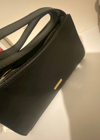 Siyah Deri Tokalı Kadın Çanta - Görsel 9