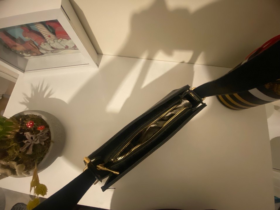 Siyah Deri Tokalı Kadın Çanta - Görsel 5