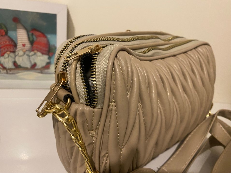 Bej Fermuarlı Kadın Çanta - Görsel 2