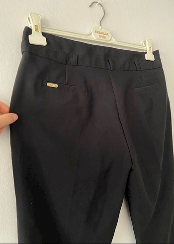 Siyah Kadın Kumaş Pantolon Regular Fit - Görsel 4