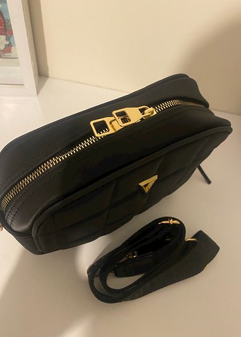 Siyah Deri Kadın Omuz Çantası - Görsel 5