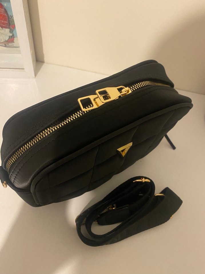 Siyah Deri Kadın Omuz Çantası - Görsel 5