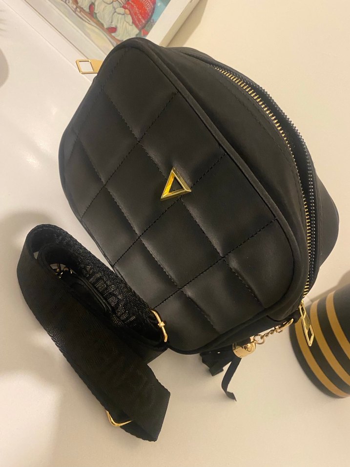 Siyah Deri Kadın Omuz Çantası - Görsel 3