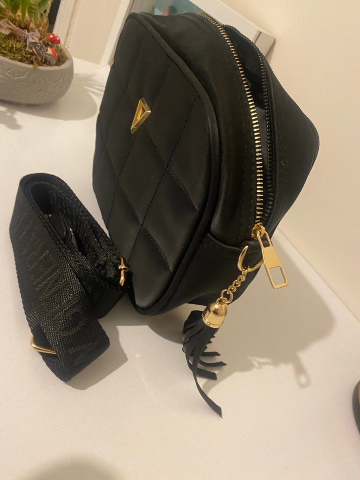 Siyah Deri Kadın Omuz Çantası - Görsel 4