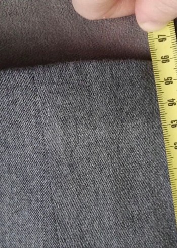 Gri  Keten Kumaş Klasik Kesim Pantolon - Görsel 4