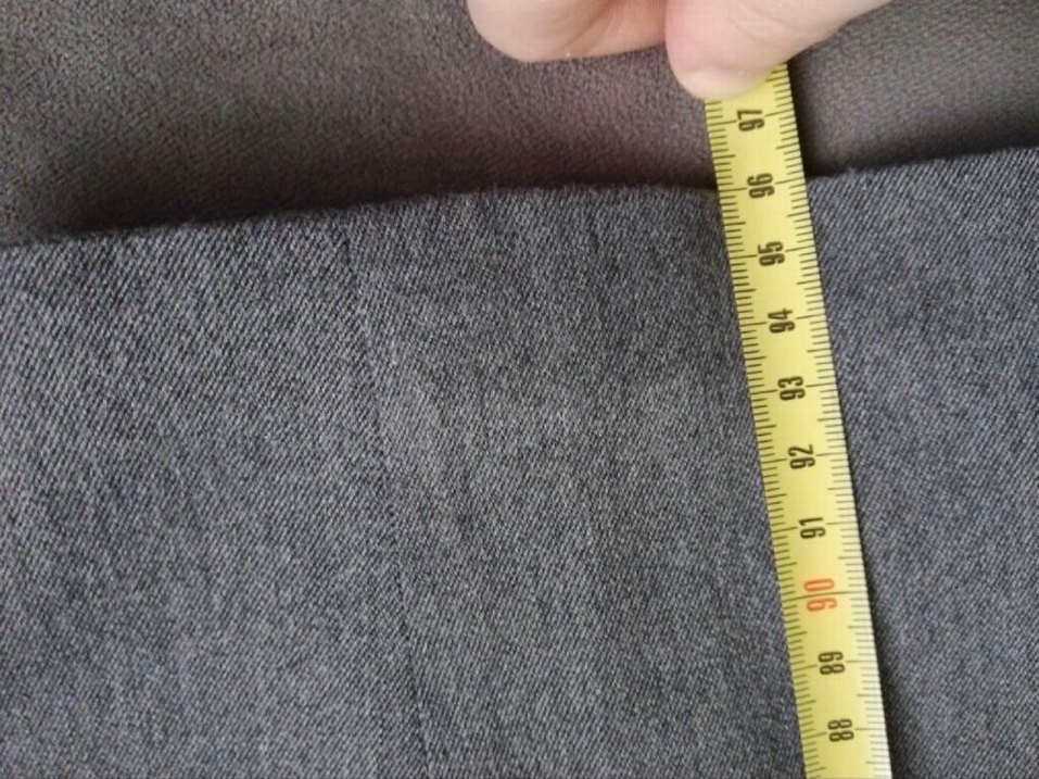 Gri  Keten Kumaş Klasik Kesim Pantolon - Görsel 4