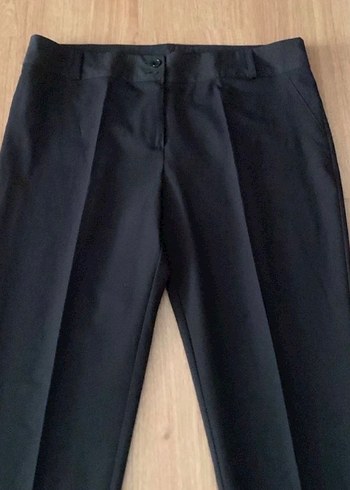 Siyah Kadın Kumaş Pantolon Regular Fit - Görsel 3