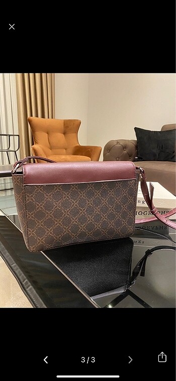  Beden Nine West Bordo-Kahve Çanta