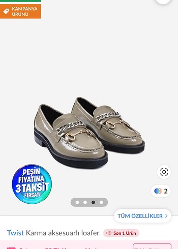 Hake Deri Tokalı Kadın Loafer TWİST - Görsel 6