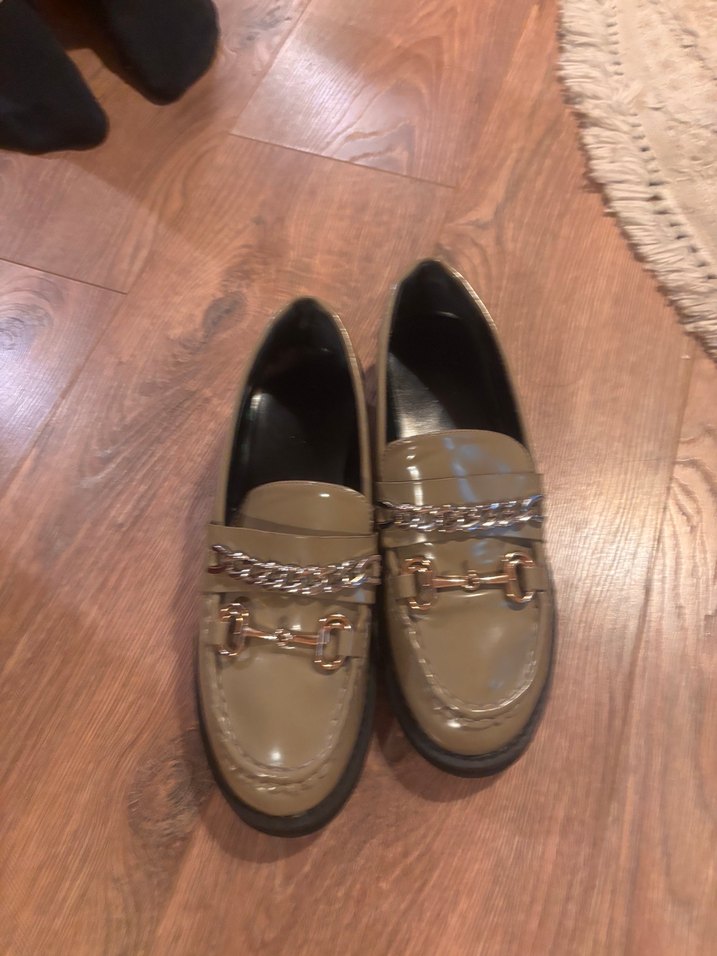 Hake Deri Tokalı Kadın Loafer TWİST - Görsel 2