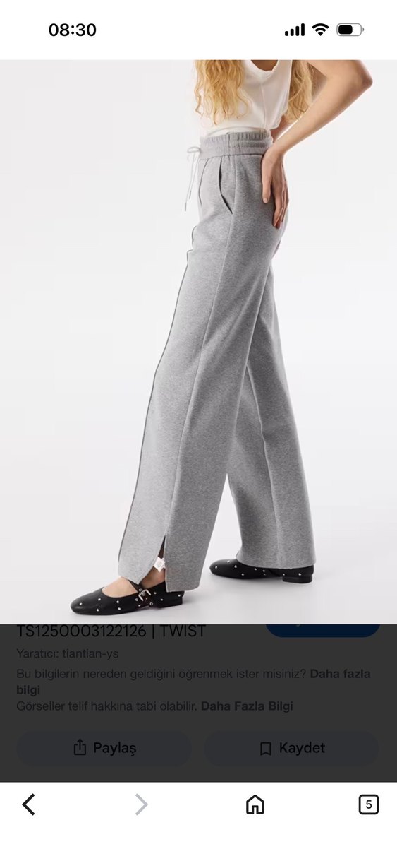 Gri eşofman takımı Twist L - Görsel 5