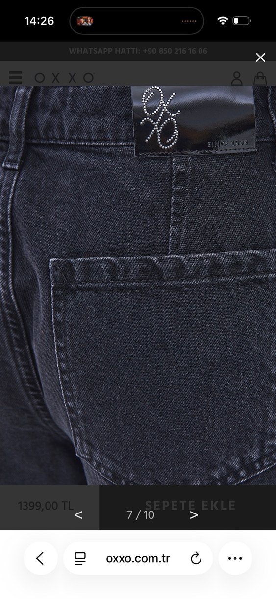 Düğmeli Kadın Denim Pantolon OXXO - Görsel 4