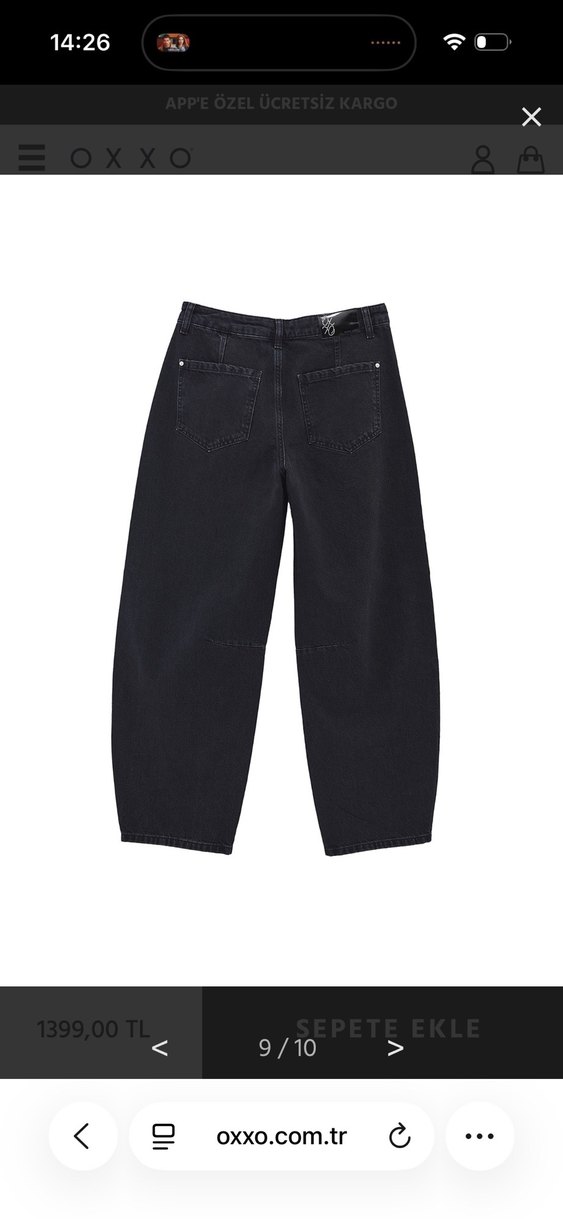 Düğmeli Kadın Denim Pantolon OXXO - Görsel 5