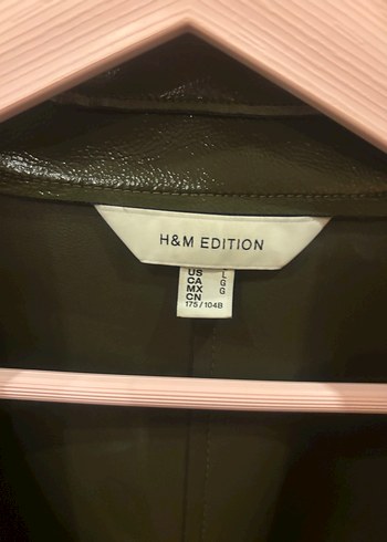 Düğmeli Haki Deri Kadın Ceket - Görsel 8