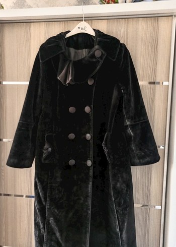 48 Beden Siyah Vintage Gotik Kadife