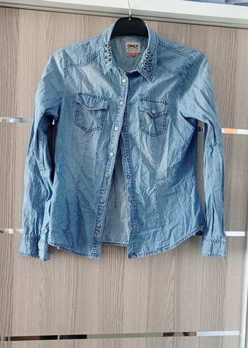 Trendyol & Milla Kadın Mavi Denim Gömlek Uzun Kollu