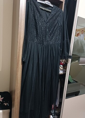 xxl Beden siyah Renk siyah tül abiye elbise