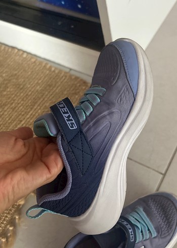 29 Beden Kızlar için Mavi Velcro Spor Ayakkabı