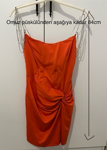 Kırmızı Midi Elbise mezuniyet abiye parti gece - Görsel 2