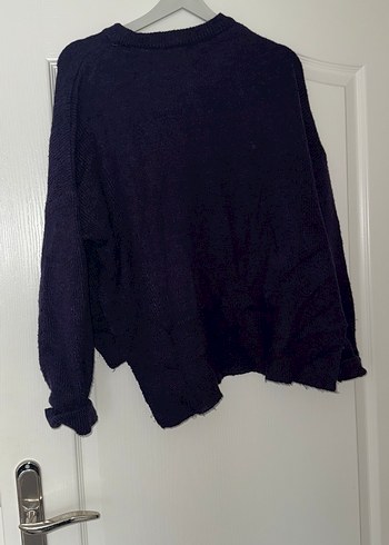 Kadın Mor Triko Yün Kazak - Görsel 2