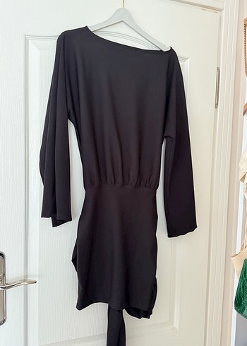 La Sarta Evora Siyah Mini Elbise - Görsel 4