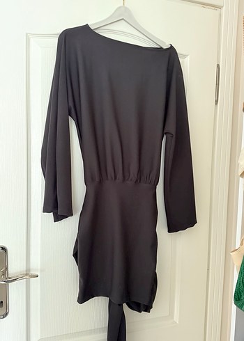 La Sarta Evora Siyah Mini Elbise - Görsel 5