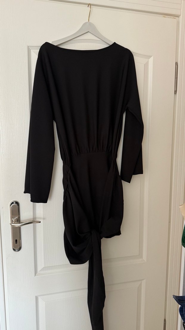 La Sarta Evora Siyah Mini Elbise - Görsel 3