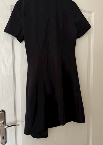 Düğmeli Siyah Midi Kadın Takım Elbise - Görsel 4