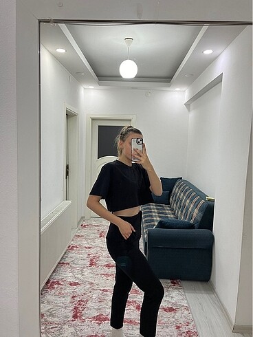 Kumaş siyah pantolon - Görsel 2