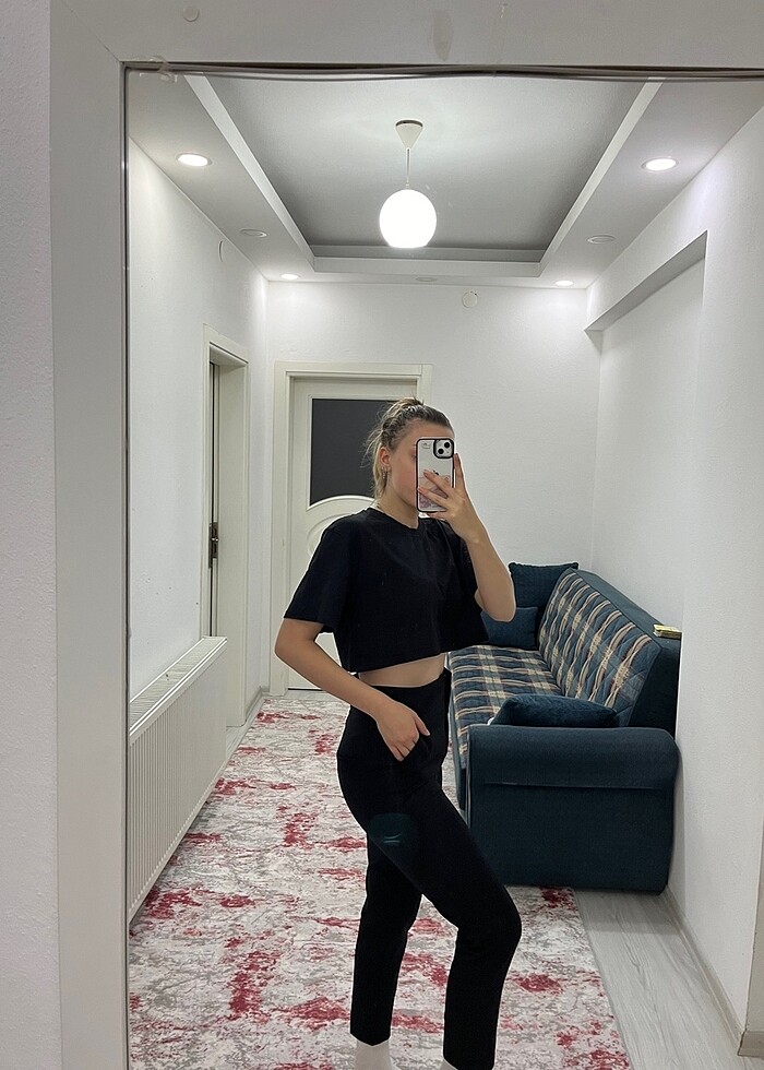 Kumaş siyah pantolon - Görsel 2