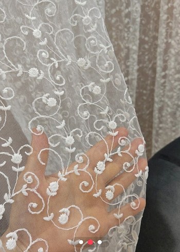 İşlemeli Beyaz Perde - Görsel 3