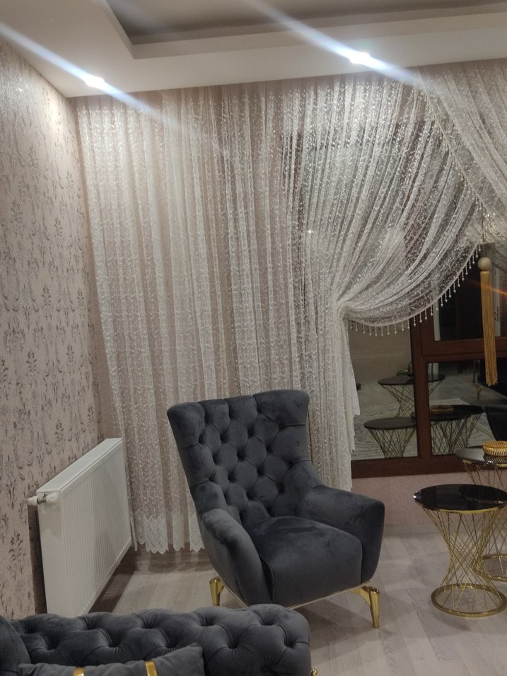 İşlemeli Beyaz Perde - Görsel 2