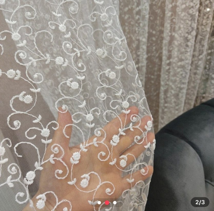 İşlemeli Beyaz Perde - Görsel 3