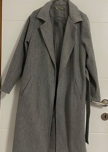 Diğer Gri Uzun Klasik Kaban