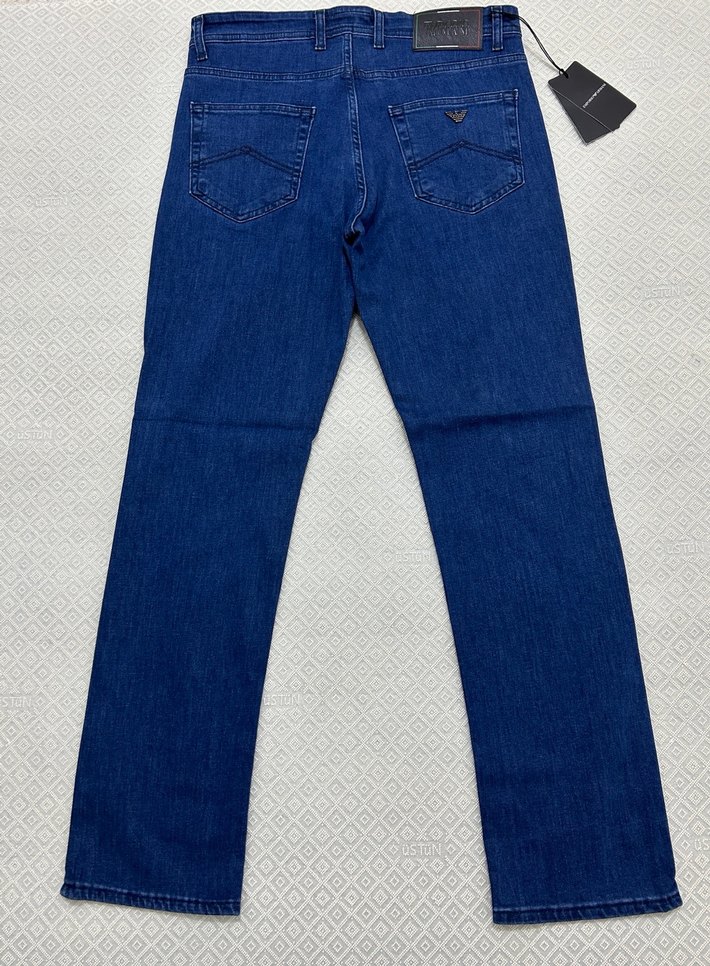 Armani Mavi Regular Kot Pantolon — görsel 5/6
