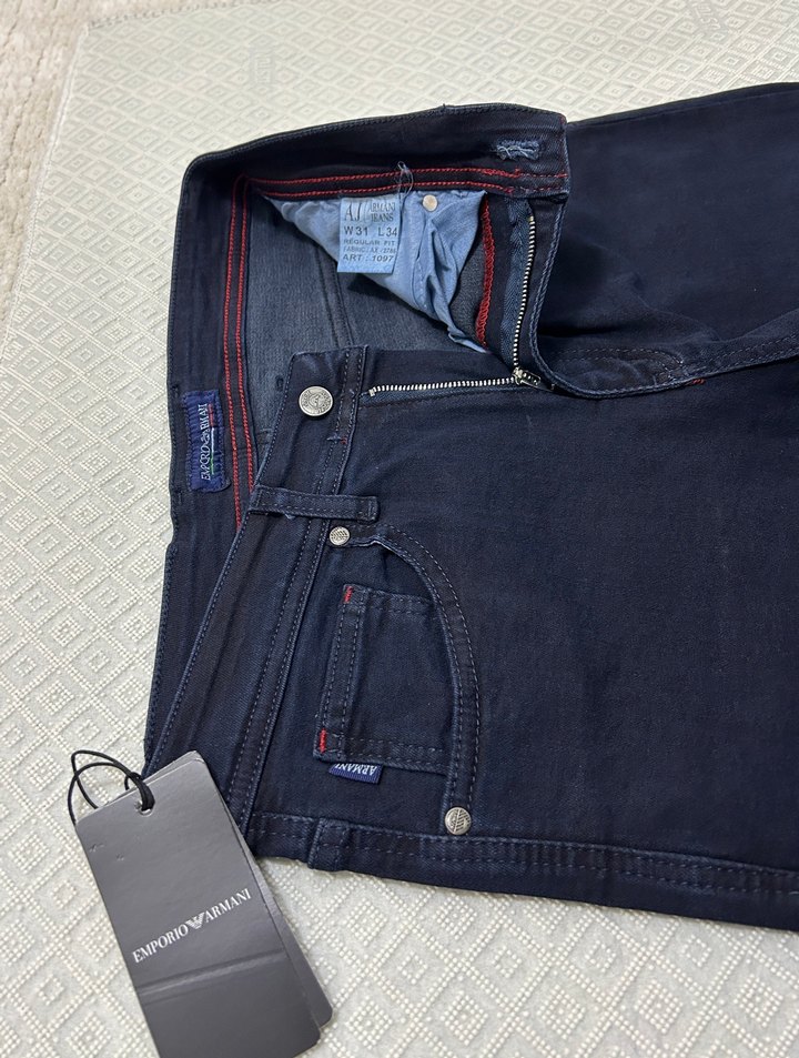 Emporio Armani Lacivert Kot Pantolon — görsel 4/5