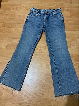xs Beden ispanyol paça skinny kot pantolon