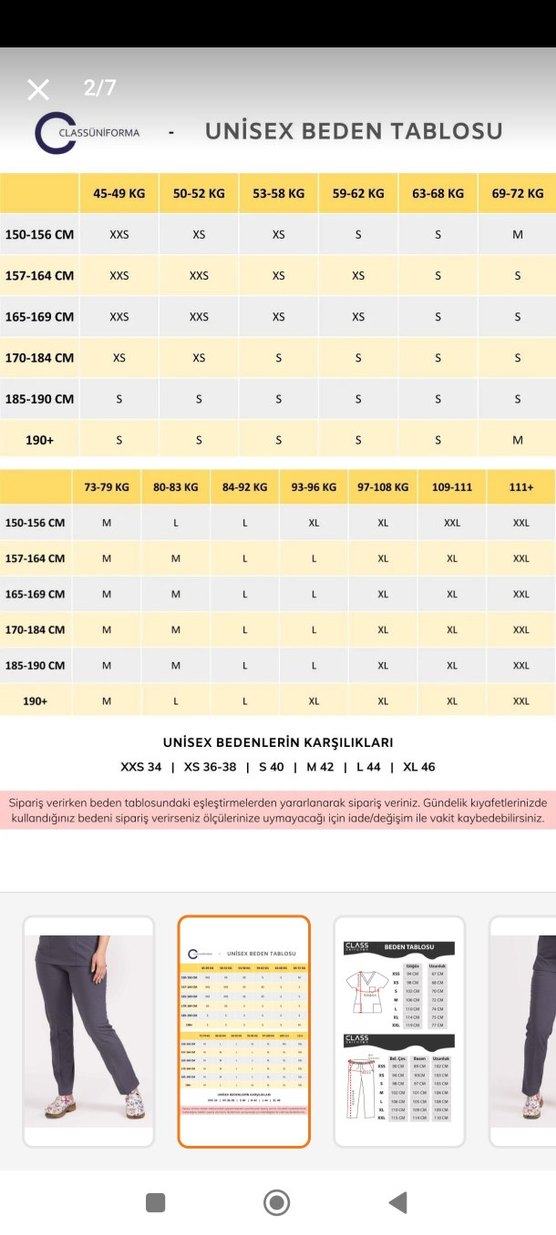 class hemşire doktor scrubs alt forma gri/antrasit - Görsel 2