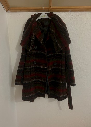 Batik Kahverengi Kadın Yün Kaban