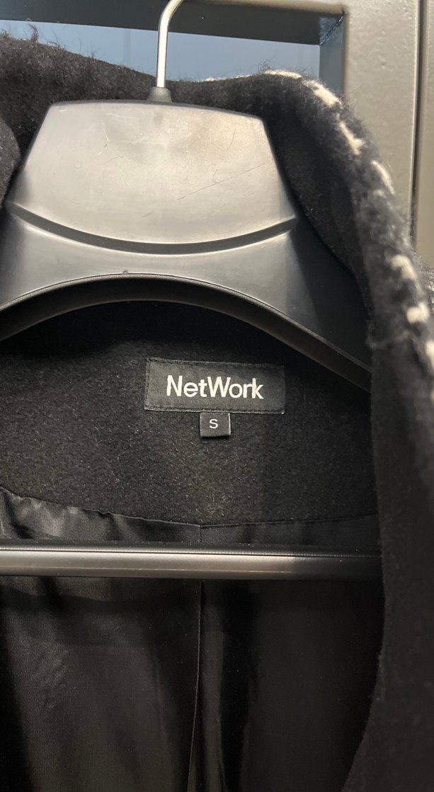 Desenli Midi Kadın Siyah Ceket - Görsel 2