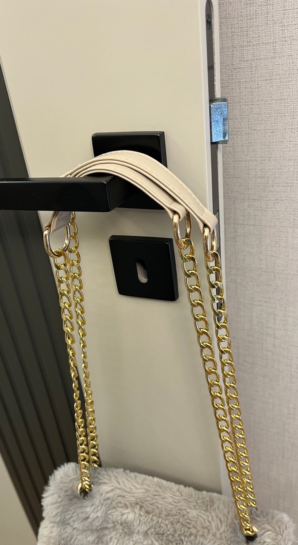 Gri Peluş Kadın Omuz Çantası - Görsel 2