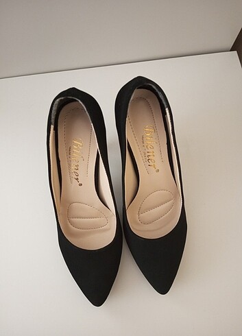 36 Beden Stiletto siyah topuklu ayakkabı