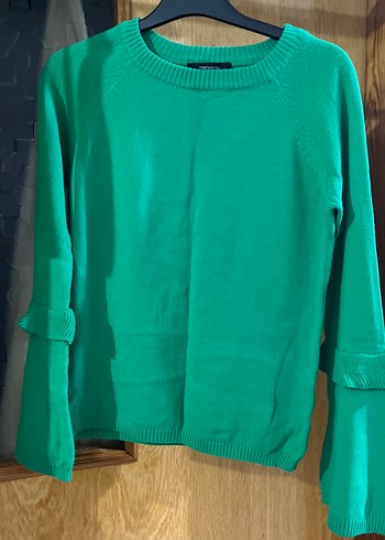 Yeşil Kadın Triko Sweatshirt
