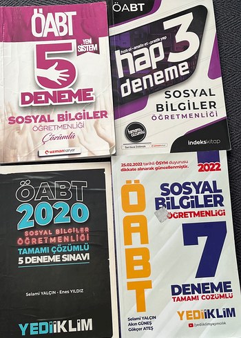 2022 ÖABT Sosyal Bilgiler Öğretmenliği Deneme Kitapları